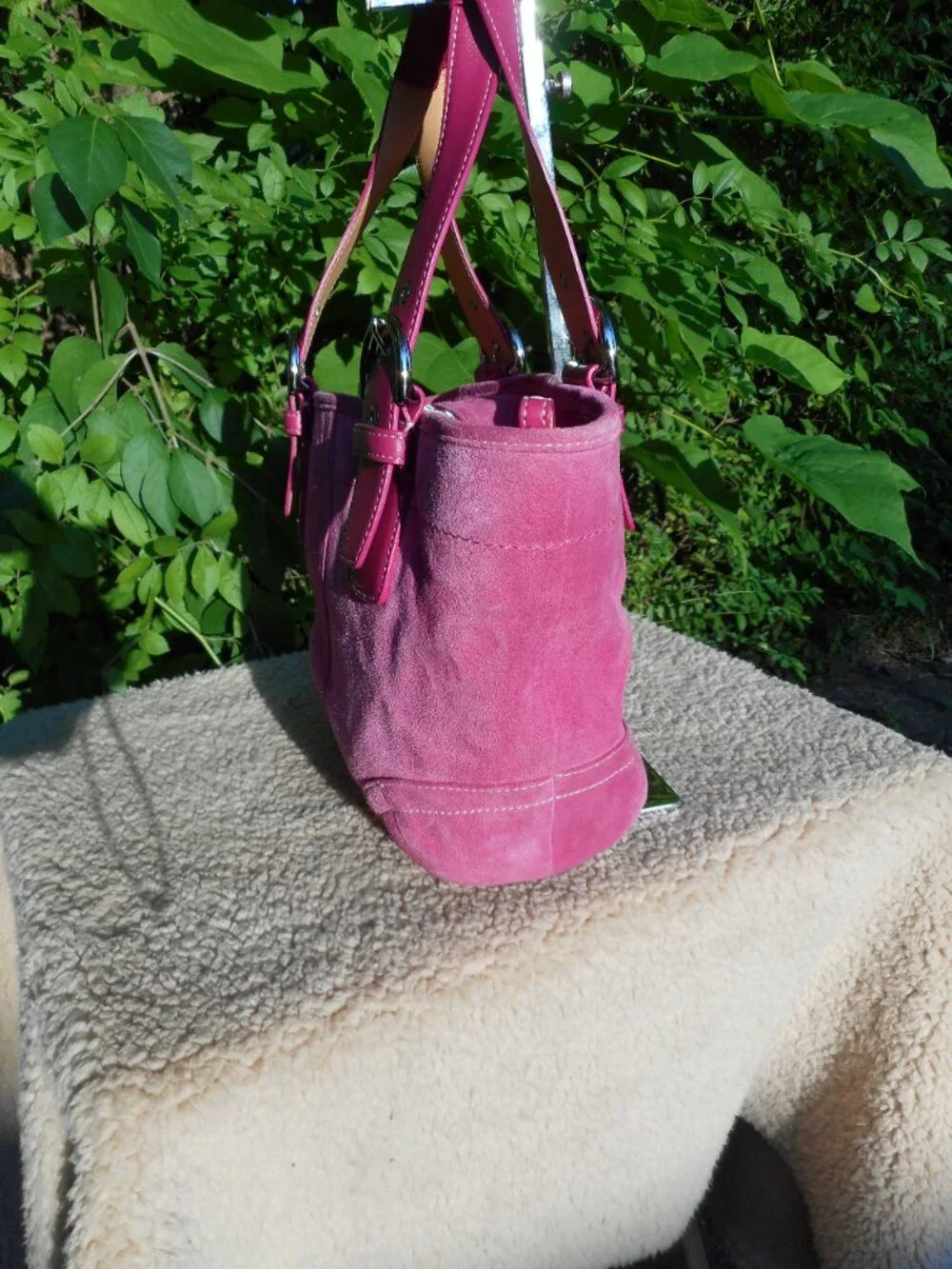 Vintage Coach SOHO Suede Tote 9522, EUC in Orchid Pink